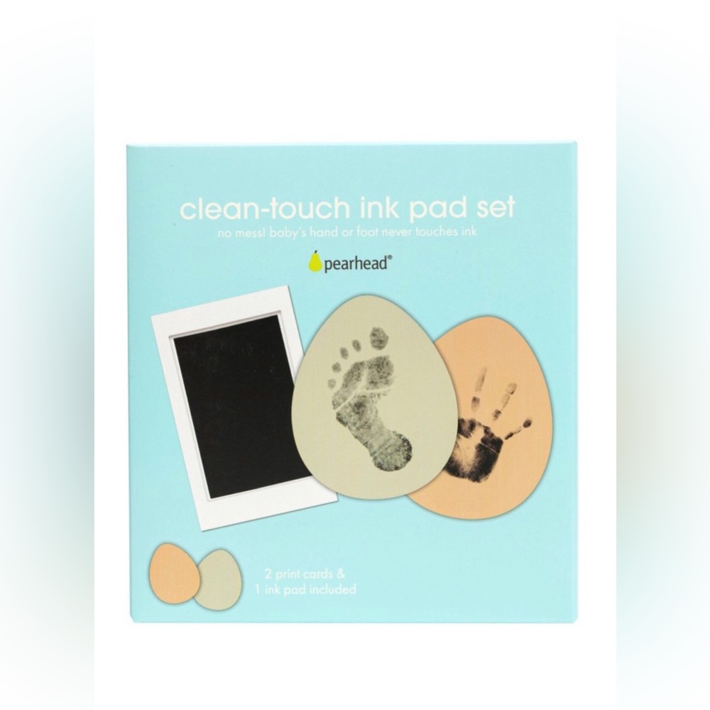 Pearhead Clean-Touch Ink Pad Set - Cream and Tan